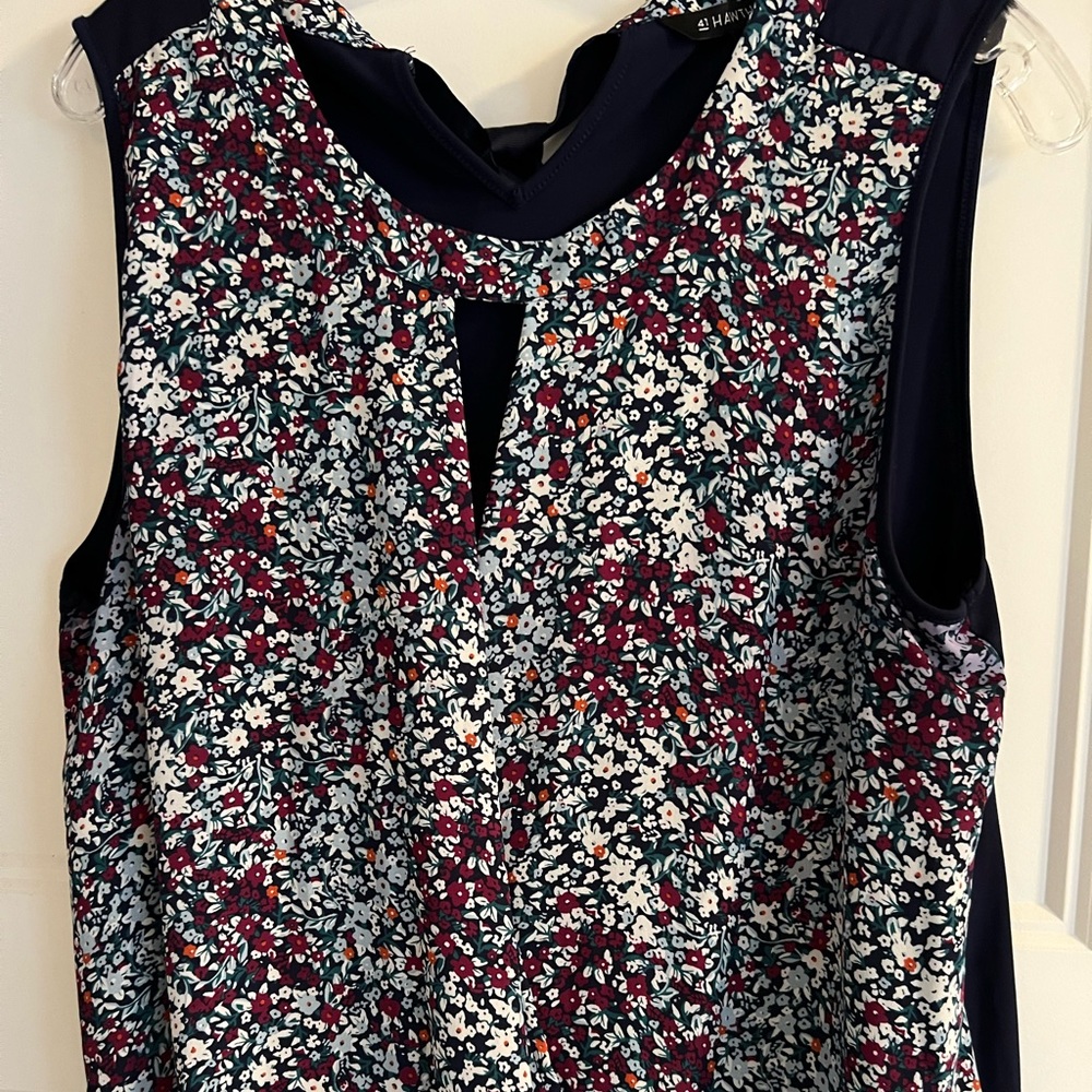 Clearwater Mixed Material Surplice Blouse,